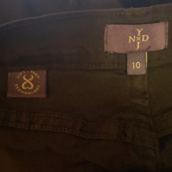 NYDJ Not Your Daughter's Jeans Black High-Rise Straight Leg Jeans Size 10 VGC - Picture 7 of 7